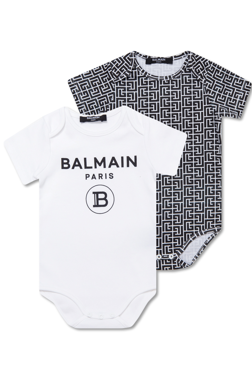 SchaferandweinerShops Spain pack Balmain Kids White Bodysuit two Balmain Kids stud embellished jacket